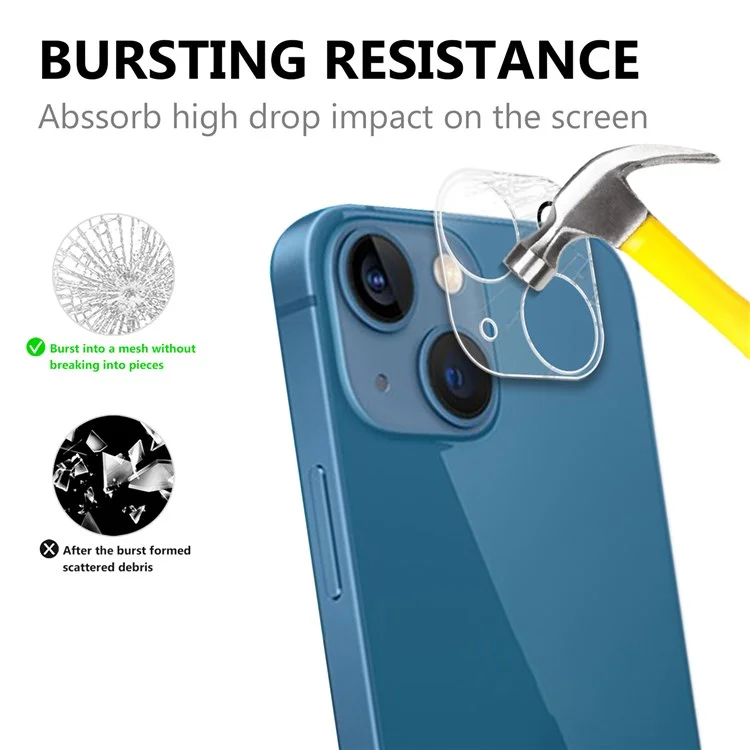 For iPhone 14 Plus 6.7 inch Full Covering High Transparency Anti-explosion AGC Glass Rear Camera Lens Protector