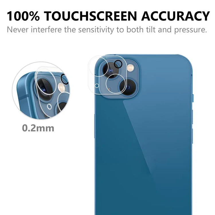 For iPhone 14 Plus 6.7 inch Full Covering High Transparency Anti-explosion AGC Glass Rear Camera Lens Protector
