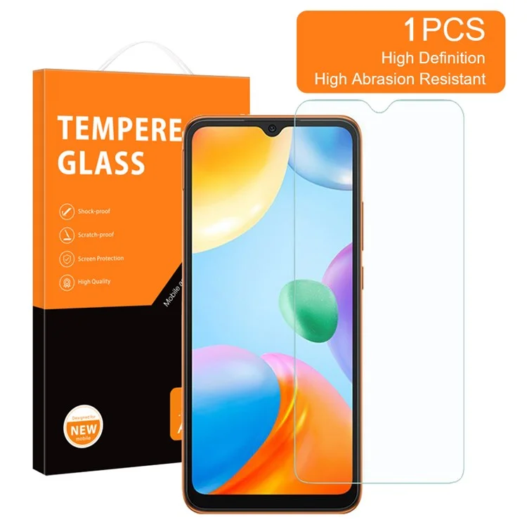 AMORUS 9H Härte Bildschirmschutz für Xiaomi Redmi Note 11 4G (MediaTek)/Redmi 10 4G (2021)/Redmi 10 2022 4G/10 Prime, hohe Berührungsempfindlichkeit 2,5D Arc High Aluminium-Silizium-Glasfolie