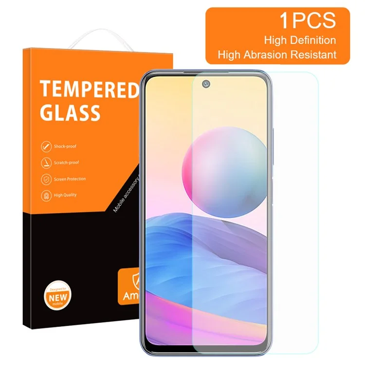 AMORUS per Xiaomi Redmi Note 10 5G/Redmi Note 10T 5G/Poco M3 Pro 5G/4G HD Clear 2.5D Arc 9H Hardness High Aluminum-silicon Glass Cell Phone Screen Protector