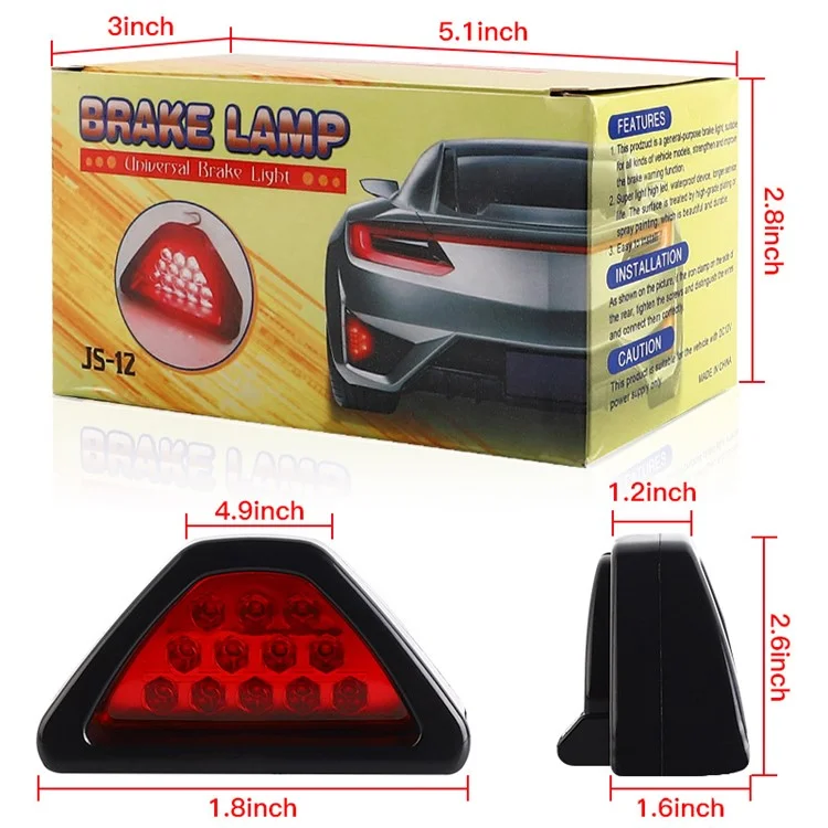 Car Modification High Brightness LED Brake Light Universal Vehicle Strobe Tail Lamp Rear Fog Light