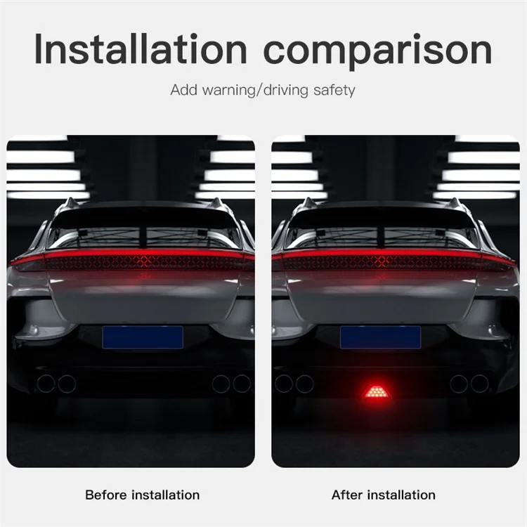 Car Modification High Brightness LED Brake Light Universal Vehicle Strobe Tail Lamp Rear Fog Light