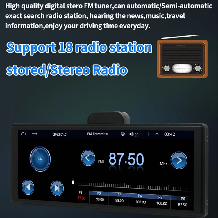 Registratore DVR wireless per auto da 9,36 pollici con navigazione GPS e immagine di retromarcia WiFi
