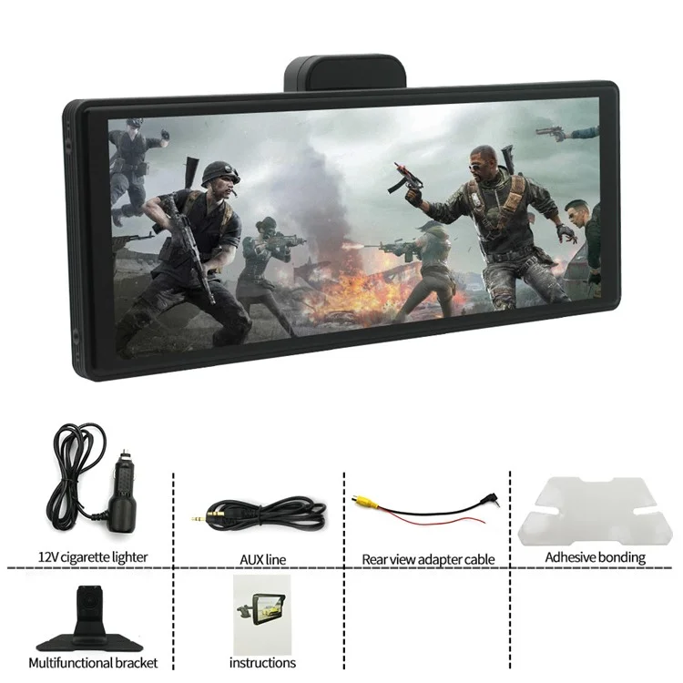 Registratore DVR wireless per auto da 9,36 pollici con navigazione GPS e immagine di retromarcia WiFi