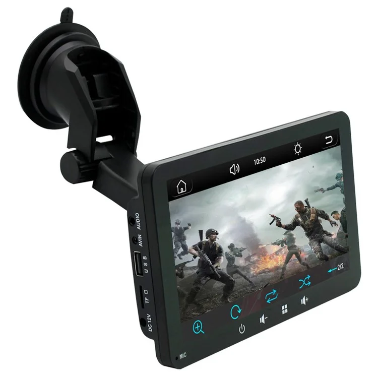 7-inch Wireless Carplay / Android Auto Car Bluetooth-compatible GPS Navigation MP5 Player with Suction Cup Bracket