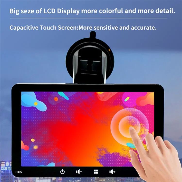 7-inch Wireless Carplay / Android Auto Car Bluetooth-compatible GPS Navigation MP5 Player with Suction Cup Bracket