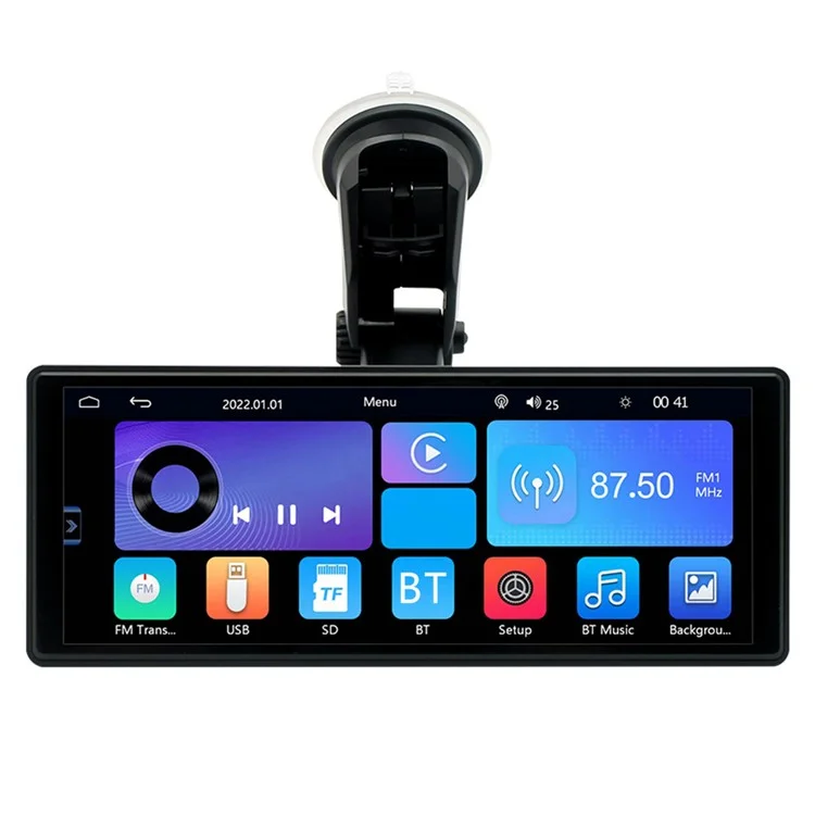 9,36-Zoll-PND-Bildschirm, Bluetooth-Autoradio mit kabellosem Carplay, FM-Radio, HD-Video-Audio-Player, Saugnapfhalterung