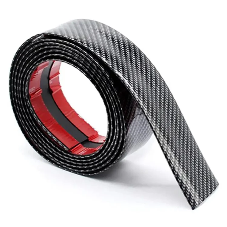 3.5cm Width Universal Car Wheel Eyebrow PVC Protector Strip Wheel Arch Fender Trim Strip, 1.5m - Carbon Fiber