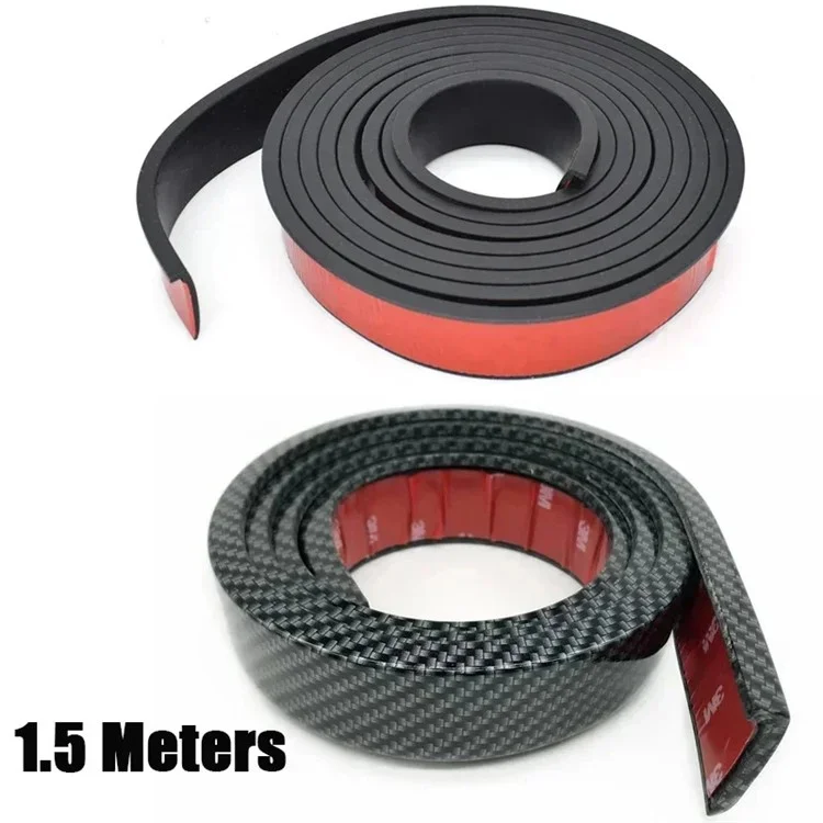 4.5cm Width Car Wheel Eyebrow Anti-Collision PVC Strip Wheel Arch Fender Trim Sticker, 1.5m - Carbon Fiber