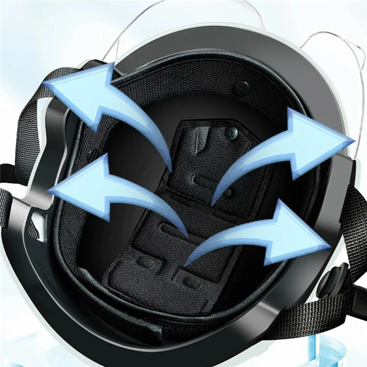 Casco Per Bici Elettrici Unisex Estate Elmetto E-bici Traspirante Con Lente Corta Trasparente - Nero Opaco