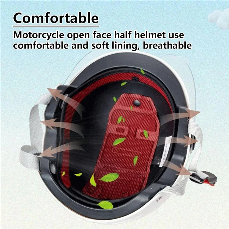 Casco Per Bici Elettrici Unisex Estate Elmetto E-bici Traspirante Con Lente Corta Trasparente - Nero Opaco