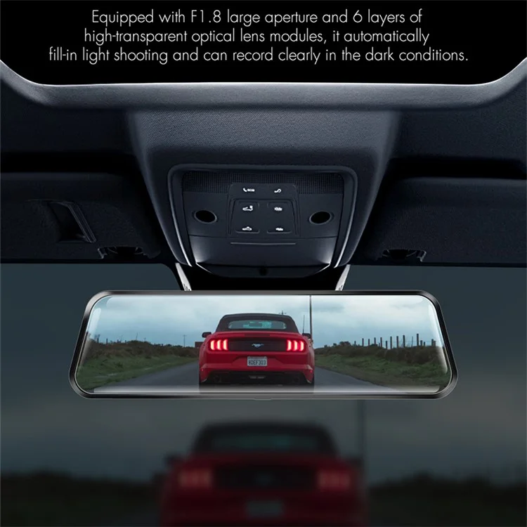 ANYTEK A46 Full HD 1080P Car DVR Dash Cam 9.66 inch Dual Camera Night Vision G-sensor Driving Recorder