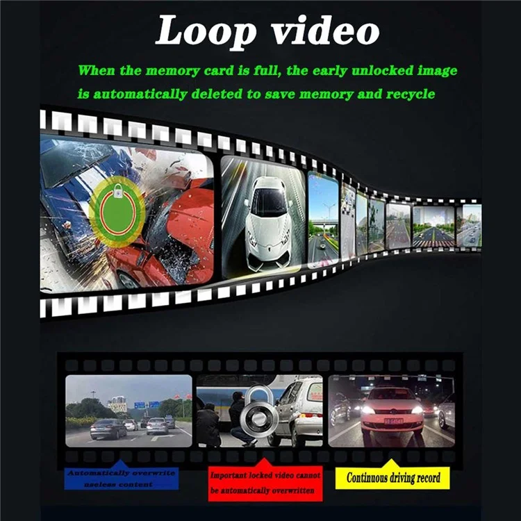 G10 1080P HD Car DVR Registratore video Recorder WiFi Dash Cam Visione notturna Telecamera monitor di parcheggio