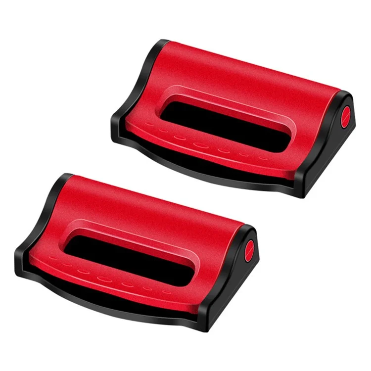 1 Paio Universal Car Seat Seat Cint Clips Regolabile Tappo Fibbia Plastica Clip In Plastica Sicurezza Automobile Accessori Interni Auto - Rosso