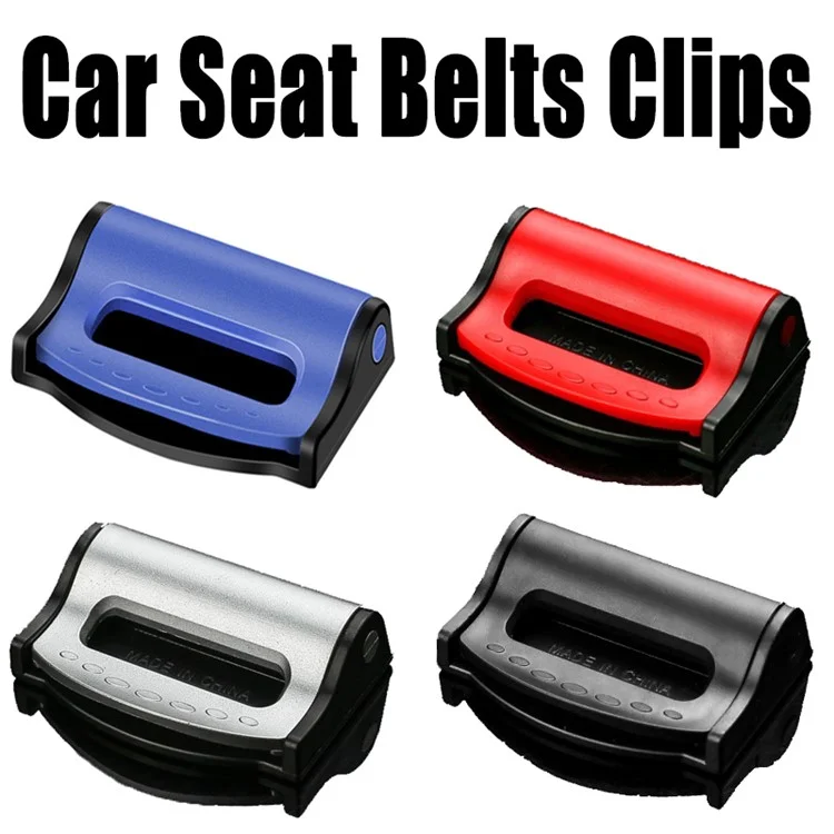 1 Paio Universal Car Seat Seat Cint Clips Regolabile Tappo Fibbia Plastica Clip In Plastica Sicurezza Automobile Accessori Interni Auto - Rosso