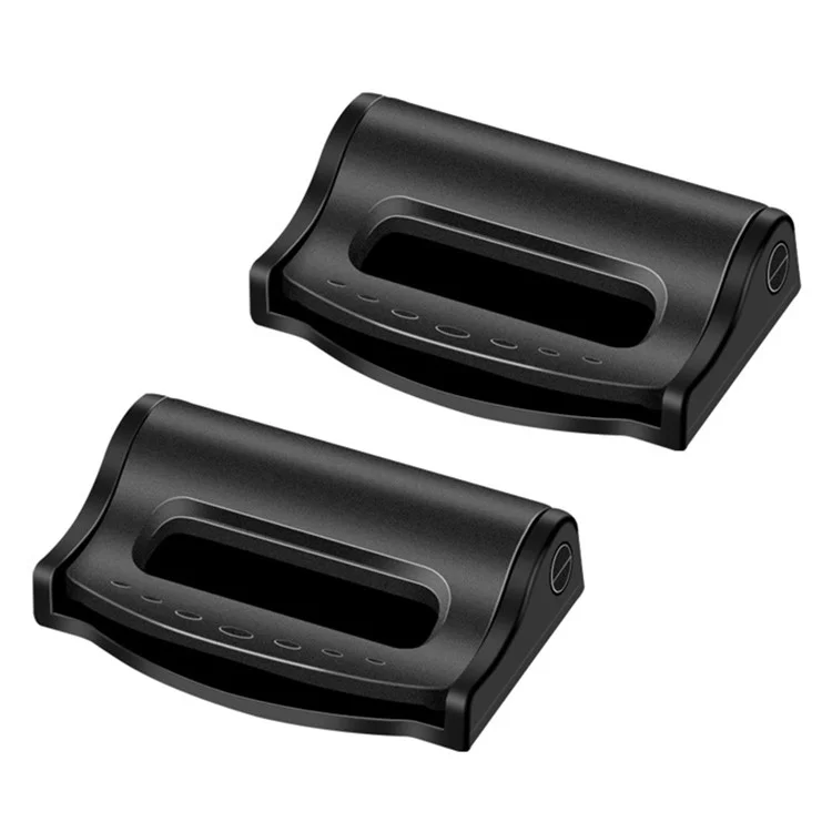 1 Pair Universal Car Seat Belt Clips Adjustable Stopper Buckle Plastic Clip Safety Fastening Car Interior Accessories - Black