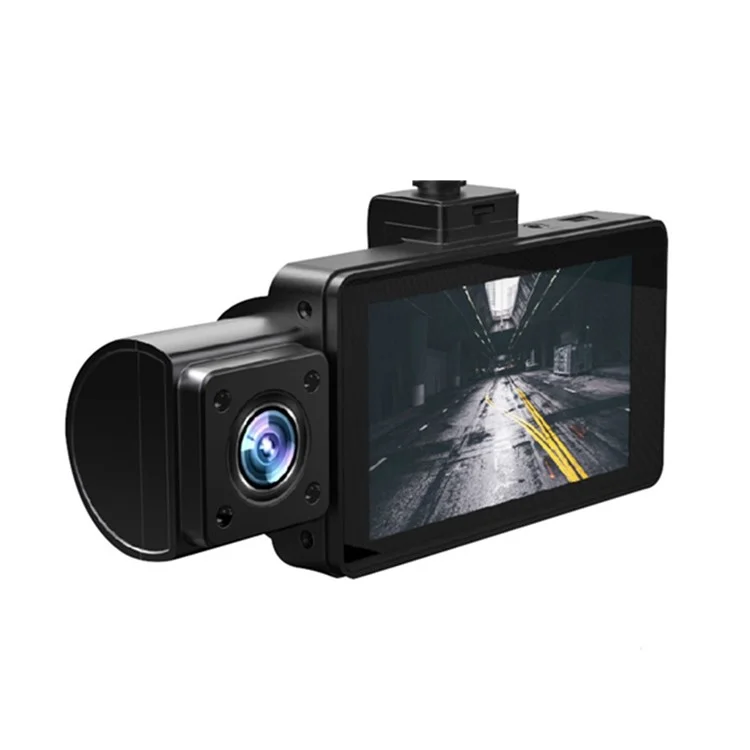 H192 GPS Front Inside Rear Dash Cam Car Camera Driving Recorder with 1080P 170-degree Wide Angle