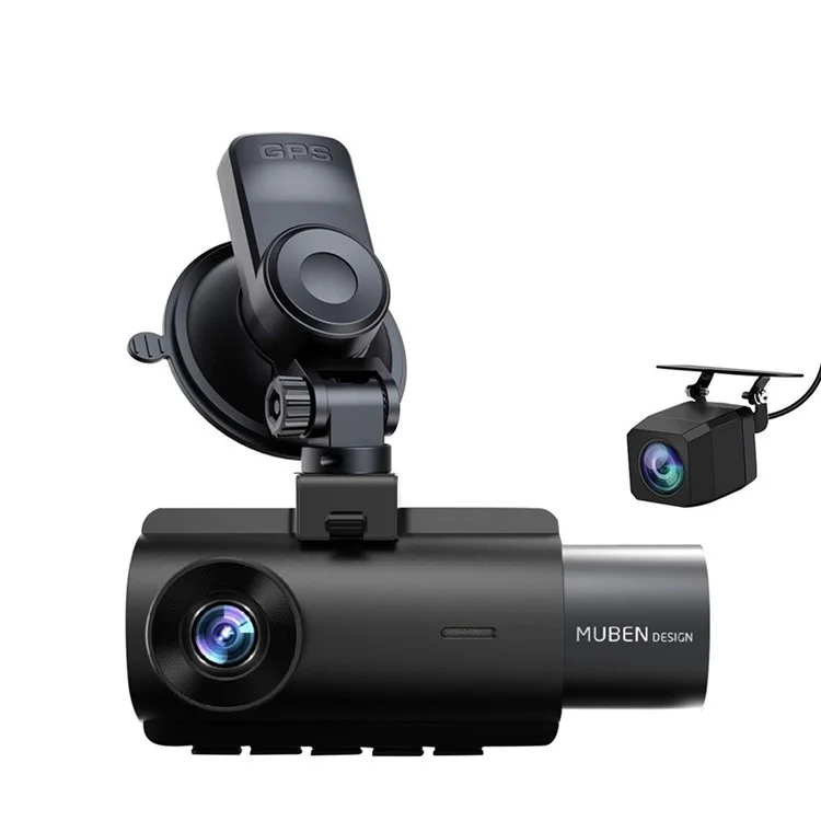 H192 GPS Front Inside Rear Dash Cam Car Camera Driving Recorder with 1080P 170-degree Wide Angle