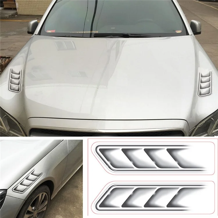 Car Hood Stickers 3D Design Car Trim Decoration Stickers Decals, Size: 37x21cm