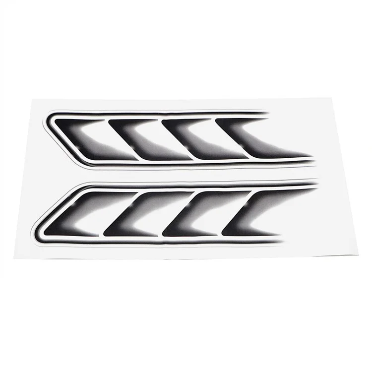 Car Hood Stickers 3D Design Car Trim Decoration Stickers Decals, Size: 37x21cm