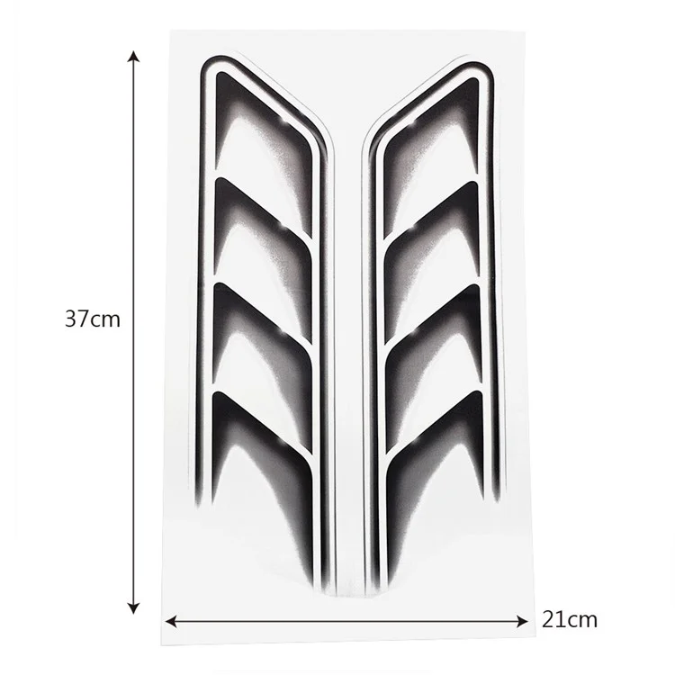Car Hood Stickers 3D Design Car Trim Decoration Stickers Decals, Size: 37x21cm