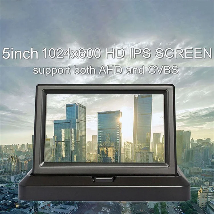 5" IPS AHD Screen Video Display Monitor Plegable Cámara de visión trasera Sistema de estacionamiento y reversa - Conector de aviación