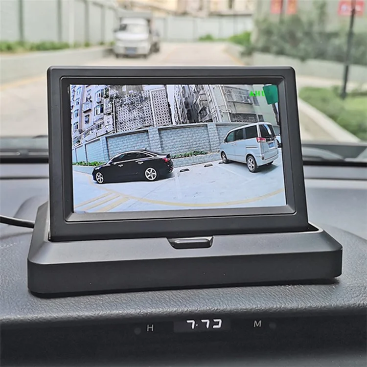 5" IPS AHD Screen Video Display Monitor Plegable Cámara de visión trasera Sistema de estacionamiento y reversa - Conector de aviación