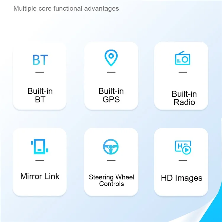 Navegador GPS R-750 de 9 polegadas 1G+16GB HD Tela IPS Android 11 Leitor de Carro com Rádio FM Integrado