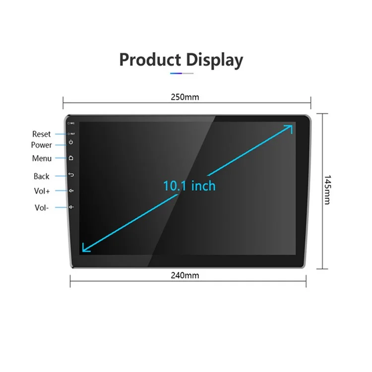 R-760 10.1 Pulgadas HD Pantalla Android Car Player 1G+16GB GPS Navigator FM Incorporado FM Radio