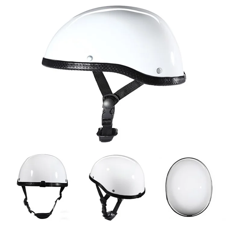 Unisex E-bike Motorcycle Scooter Helmet ABS Anti-impact Safety Half Helmet - White