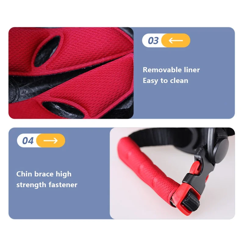 BACECAMP BC001 Cycling Safety Helmet with Integrated Goggles Motorcycle Helmet - Lake Blue