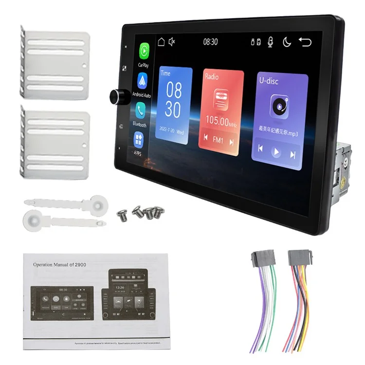 1531W 10.4-inch Carplay + Android Auto Bluetooth-compatible Navigation Multimedia Player Car FM Radio