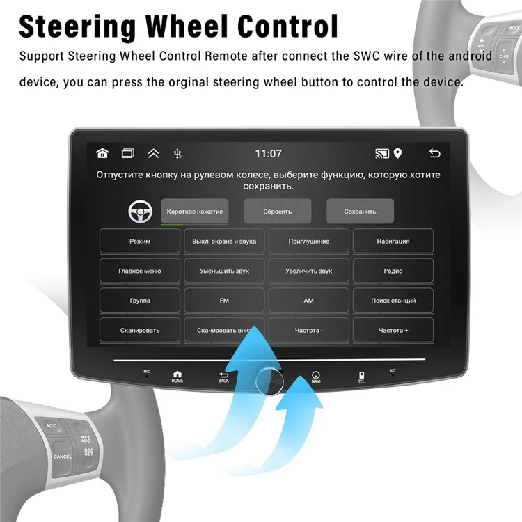 1313A Wireless CarPlay Car Stereo 10.1 Zoll CarPlay und Android Auto Bildschirm mit Rückfahrkamera