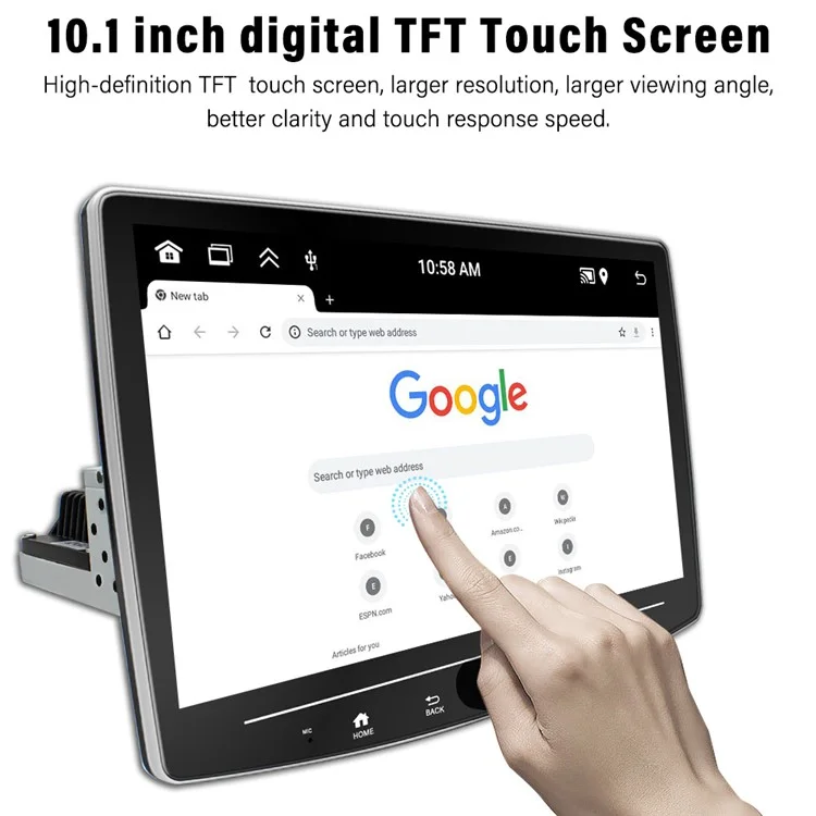 1313A Wireless CarPlay Car Stereo 10.1 Zoll CarPlay und Android Auto Bildschirm mit Rückfahrkamera