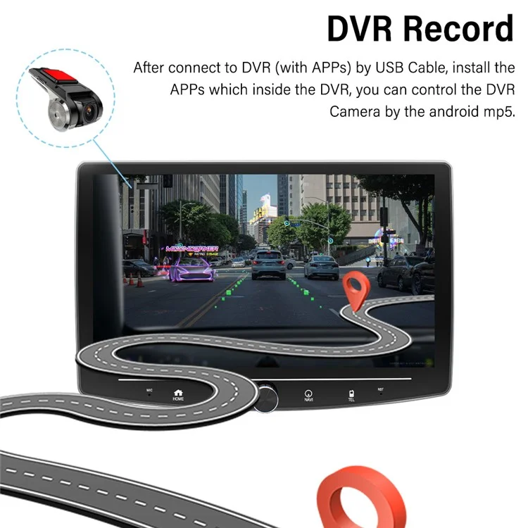 1313A Wireless CarPlay Car Stereo 10.1 Zoll CarPlay und Android Auto Bildschirm mit Rückfahrkamera