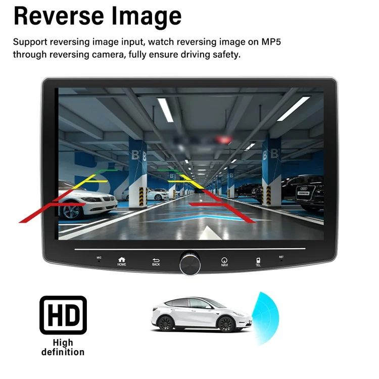 1313A Wireless CarPlay Car Stereo 10.1 Zoll CarPlay und Android Auto Bildschirm mit Rückfahrkamera