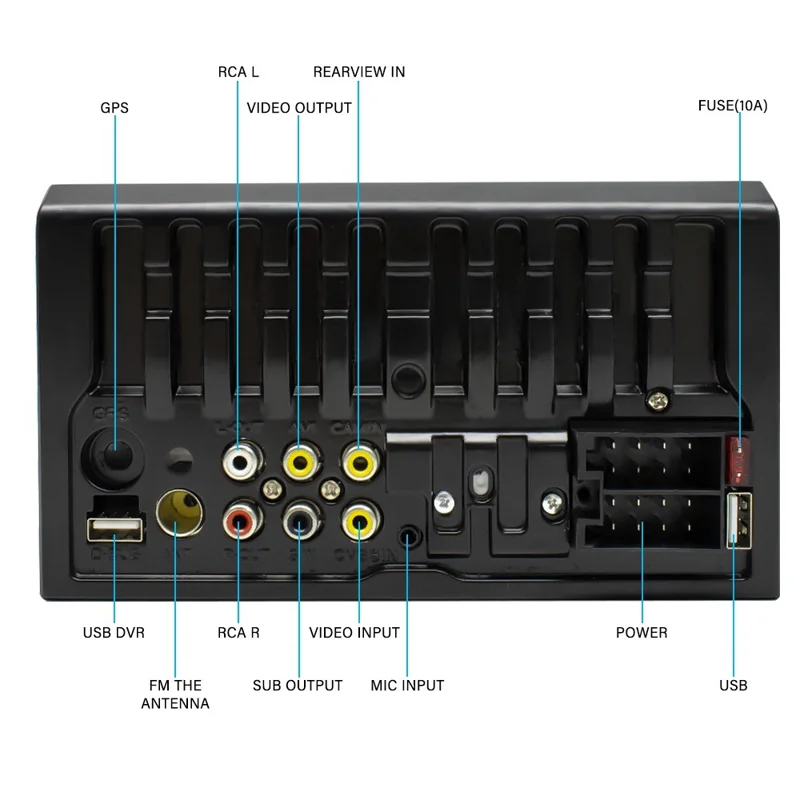 7703C 7-inch Android Auto MP5 Player Dual Din Carplay FM Radio with Microphone (CE Certified)