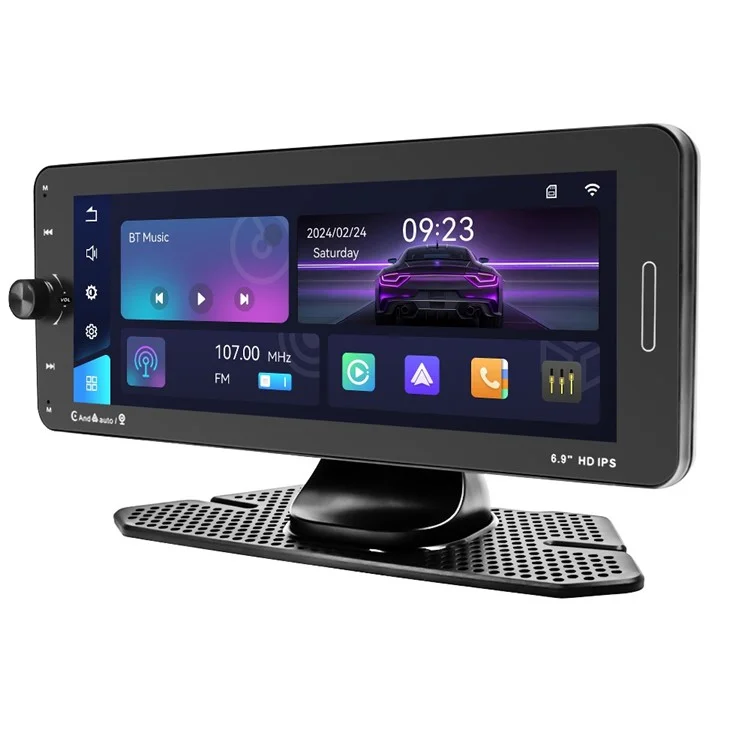 601W Wireless Car Player Reverse Camera Recorder 6.9 inch Touchscreen Portable Car Radio Receiver (CE Certificated)