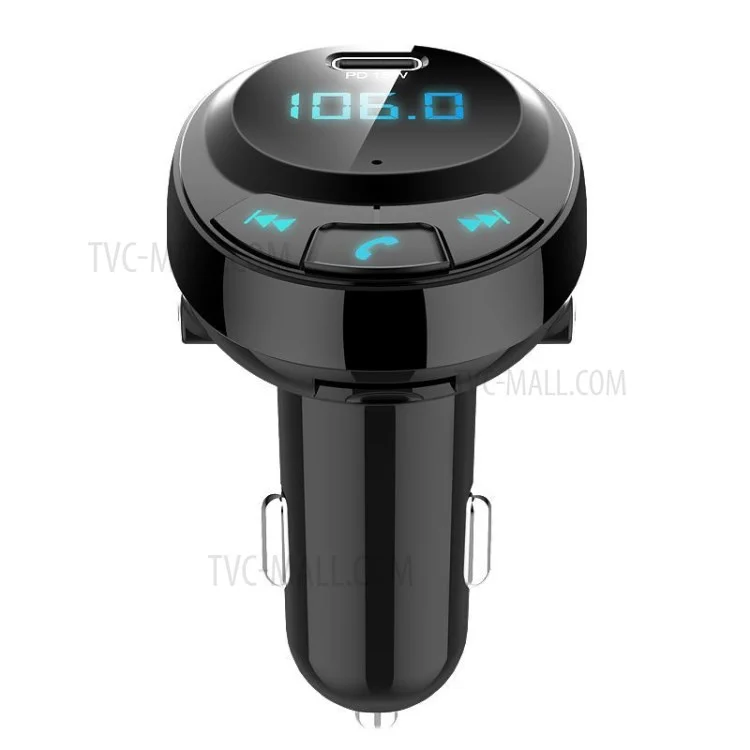 BT09 Bluetooth Multifunzione PD 18W + Dual USB Quick Charge Caricatore FM Trasmettitore FM