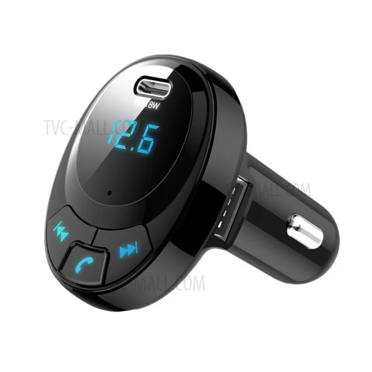 BT09 Bluetooth Multifunzione PD 18W + Dual USB Quick Charge Caricatore FM Trasmettitore FM