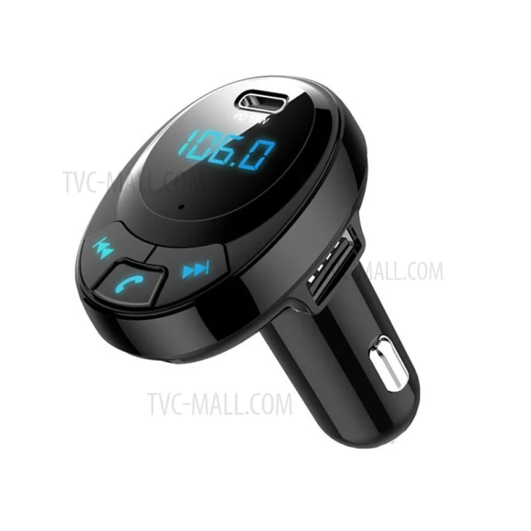 BT09 Bluetooth Multifunction PD 18W + Dual USB Быстро Зарядка Зарядное Устройство Fm-передатчик