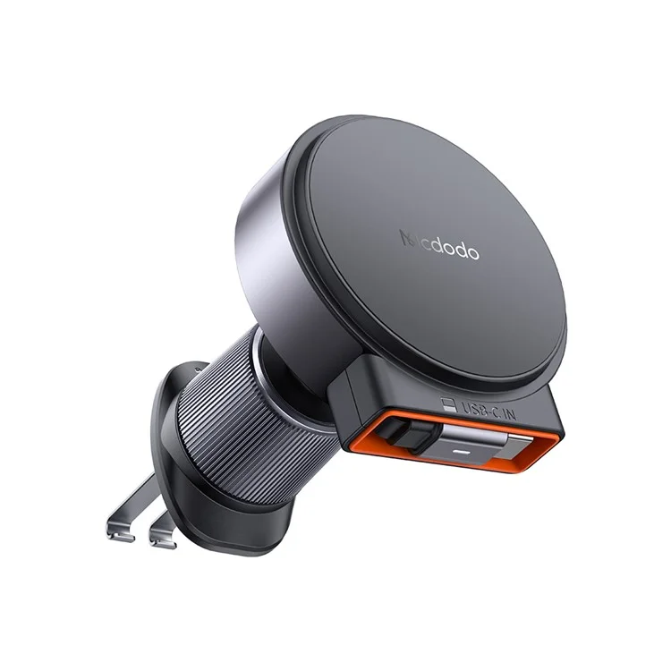 MCDODO CH-3000 Car Air Outlet 15W Magnetic Wireless Car Charger with Built-In Retractable Cable