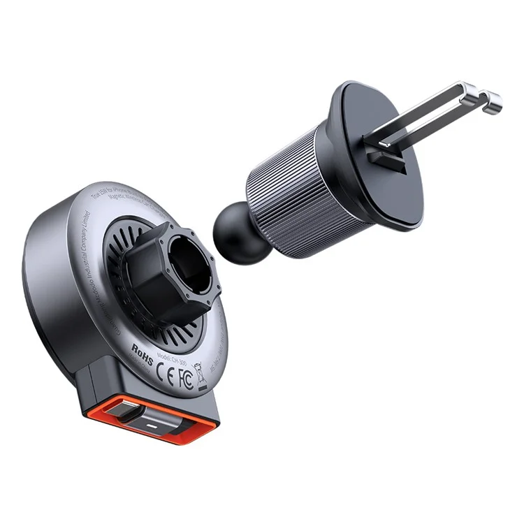 MCDODO CH-3000 Car Air Outlet 15W Magnetic Wireless Car Charger with Built-In Retractable Cable