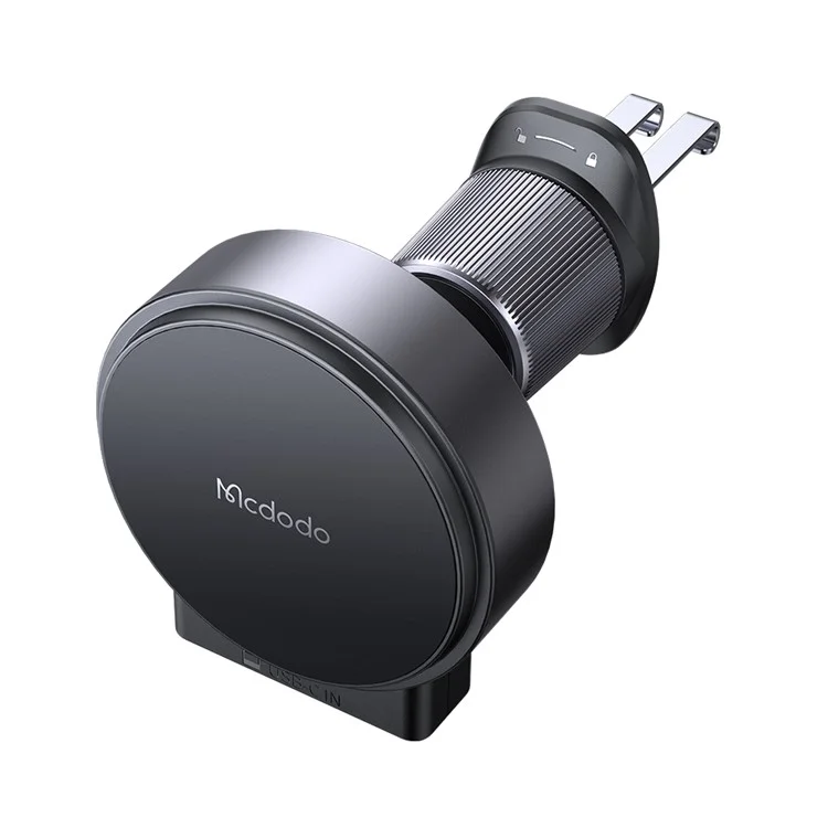 MCDODO CH-3000 Car Air Outlet 15W Magnetic Wireless Car Charger with Built-In Retractable Cable