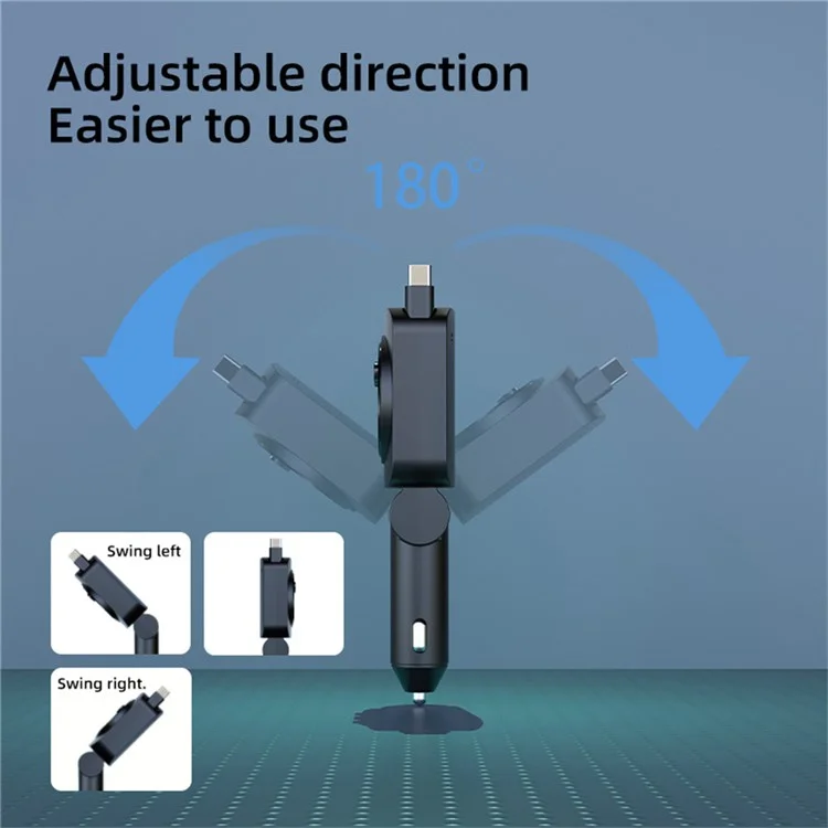 C76 PD 30W Car Charger with Retractable Cable  /  Cigarette Lighter Adapter  /  Bluetooth-compatible FM Transmitter