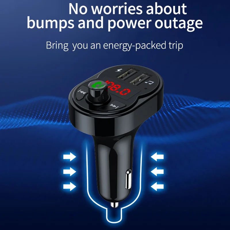 X1 3,1A USB Kfz-Ladegerät MP3-Player Bluetooth-kompatibel Freisprecheinrichtung FM-Transmitter
