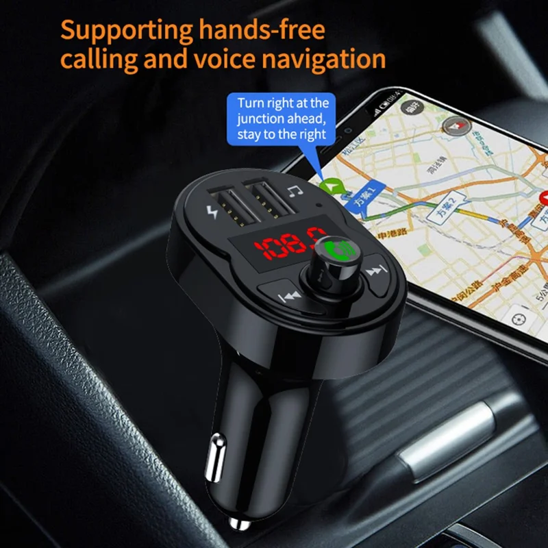 X1 3,1A USB Kfz-Ladegerät MP3-Player Bluetooth-kompatibel Freisprecheinrichtung FM-Transmitter