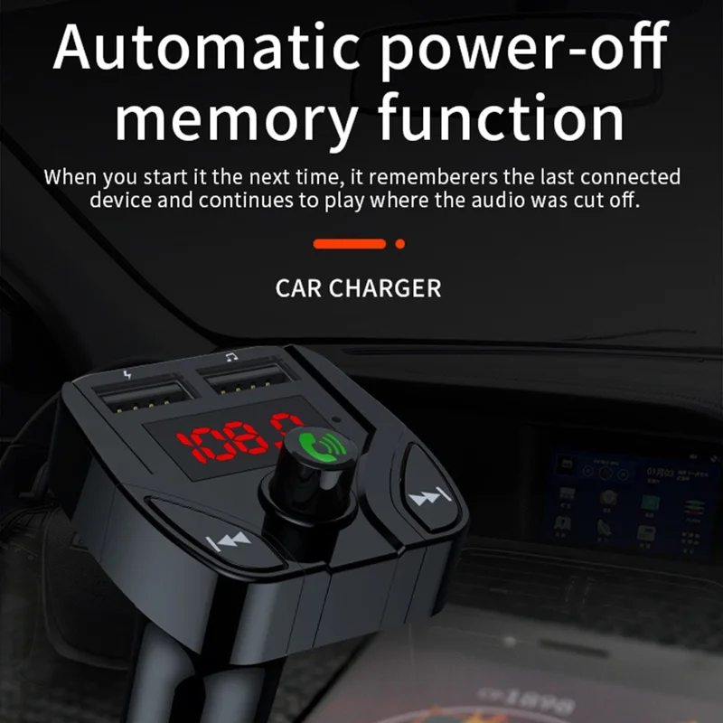 X2 Auto MP3-Player Bluetooth-kompatibel Freisprecheinrichtung FM-Transmitter mit 3,1A USB-Ladeanschluss