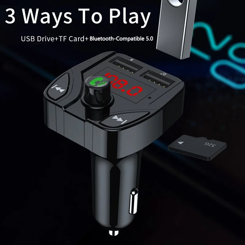 X2 Auto MP3-Player Bluetooth-kompatibel Freisprecheinrichtung FM-Transmitter mit 3,1A USB-Ladeanschluss
