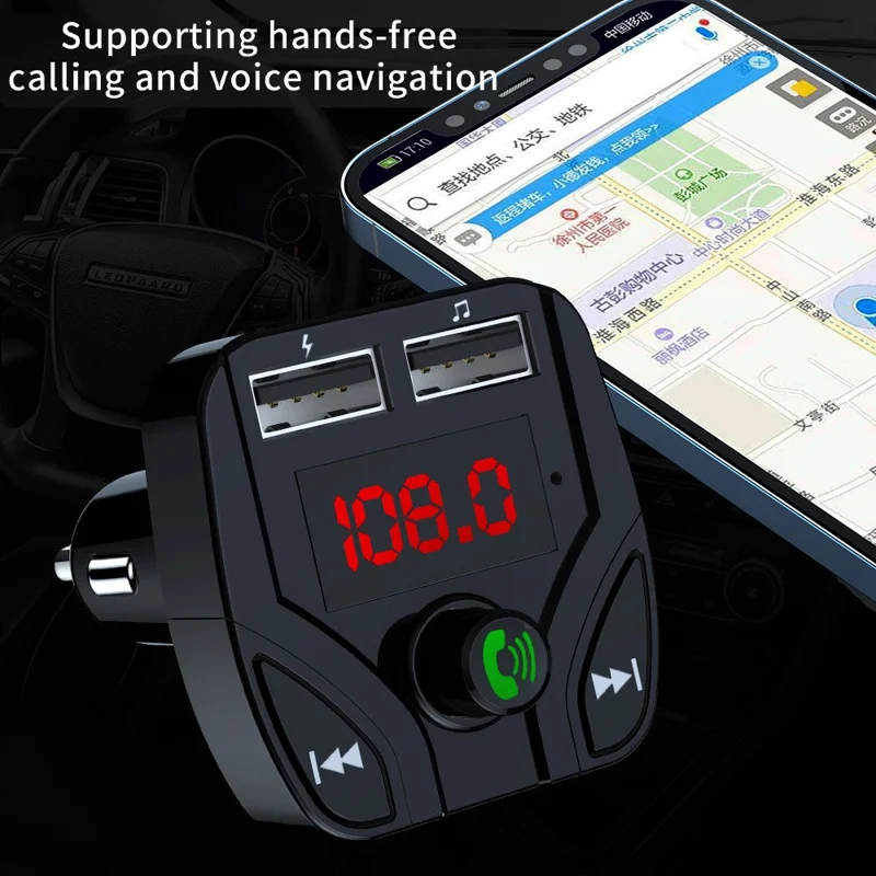 X2 Auto MP3-Player Bluetooth-kompatibel Freisprecheinrichtung FM-Transmitter mit 3,1A USB-Ladeanschluss